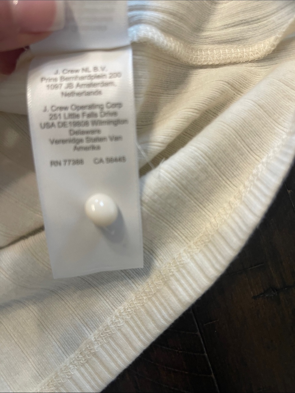 Madewell Ivory Ribbed Button-Tank - Picture 6 of 9